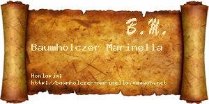 Baumholczer Marinella névjegykártya